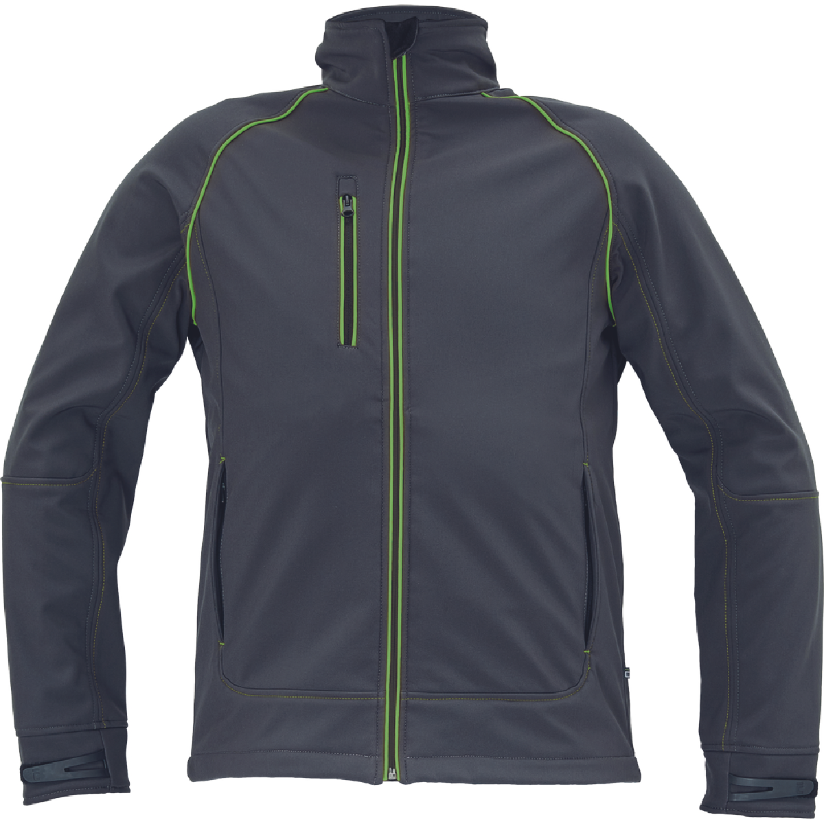 ΜΠΟΥΦΑΝ SOFTSHELL ΕΡΓΑΣΙΑΣ ΑΔΙΑΒΡΟΧΟ GREENDALE ΑΝΘΡΑΚΙ/ΛΑΙΜ 94%poly-6%elast, 320 g/m² XL LEUKA-04-9762