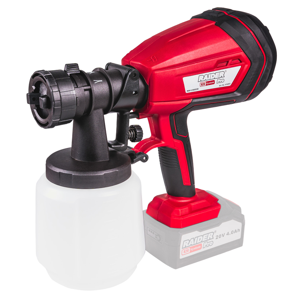 RAIDER R20 Solo ΠΙΣΤΟΛΙ ΒΑΦΗΣ ΗΛΕΚΤΡΙΚΟ 20V με Δοχείο 1lt RDP-CSGC20 074203 LEUKA-10-6204 RAIDER R20 Solo ΠΙΣΤΟΛΙ ΒΑΦΗΣ ΗΛΕΚΤΡΙΚΟ 20V με Δοχείο 1lt RDP-CSGC20 074203 LEUKA-10-6204