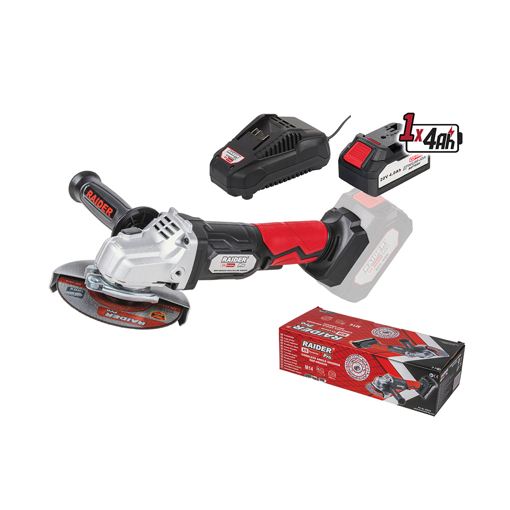 RAIDER R20 set Γωνιακός Τροχός 125mm 4Ah RDP-KBAG20 030242 LEUKA-10-6431 RAIDER R20 set Γωνιακός Τροχός 125mm 4Ah RDP-KBAG20 030242 LEUKA-10-6431