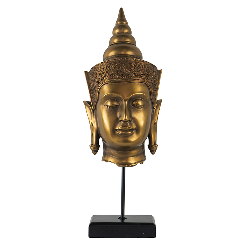 Artekko Buddha Διακοσμητικός Επιτραπέζιος Βούδας με Βάση Ρητίνη Χρυσό (17.8x19x50)cm Artekko EL78979