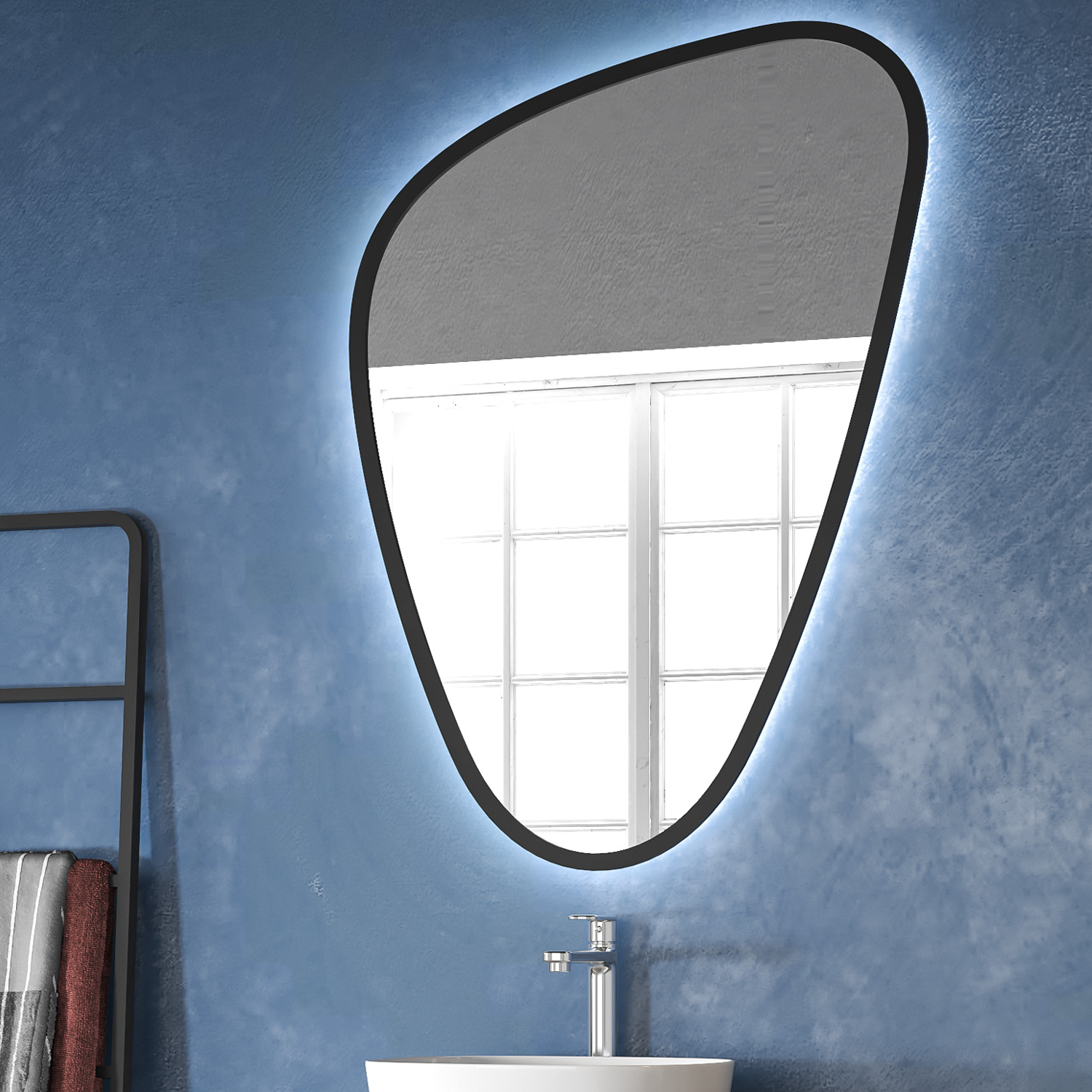 KARAG  ELENA Καθρέπτης με κρυφό φωτισμό ELENA Black KARAG 68x100x24cm KARAG-5907546869373