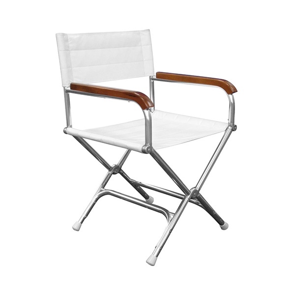 Αναδιπλούμενη καρέκλα Σκηνοθετική από ανοδιωμένο αλουμίνιο Λευκό FOUR-14816