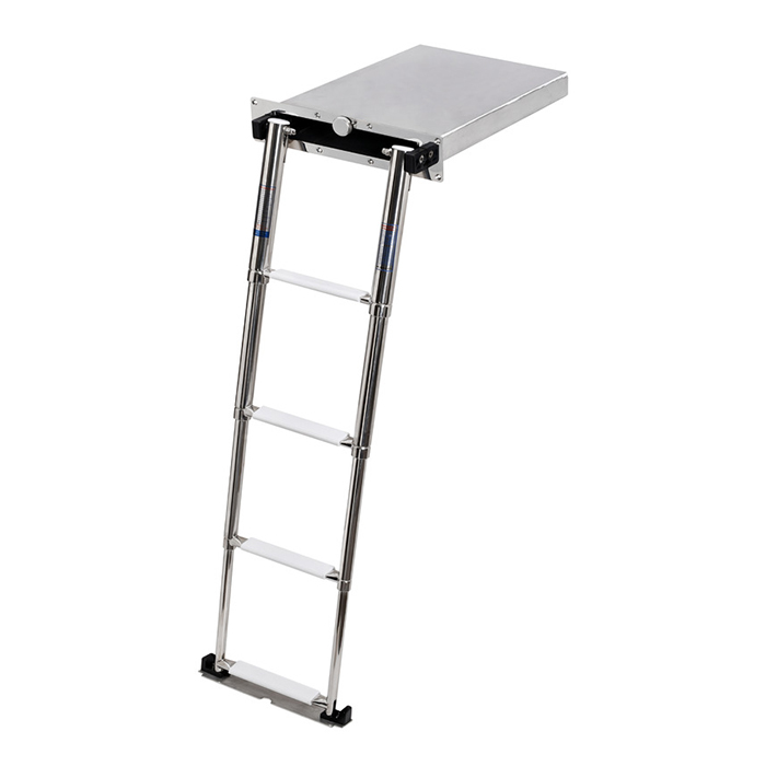 Πτυσσόμενη σκάλα σε Κουτί Inox με 4 Σκαλιά FOUR-14143