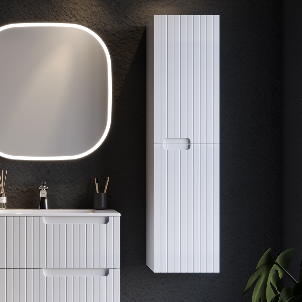 Στήλη ENZA Λευκό MDF 18mm Λάκα 35 3CENZ035WHM κρεμαστή