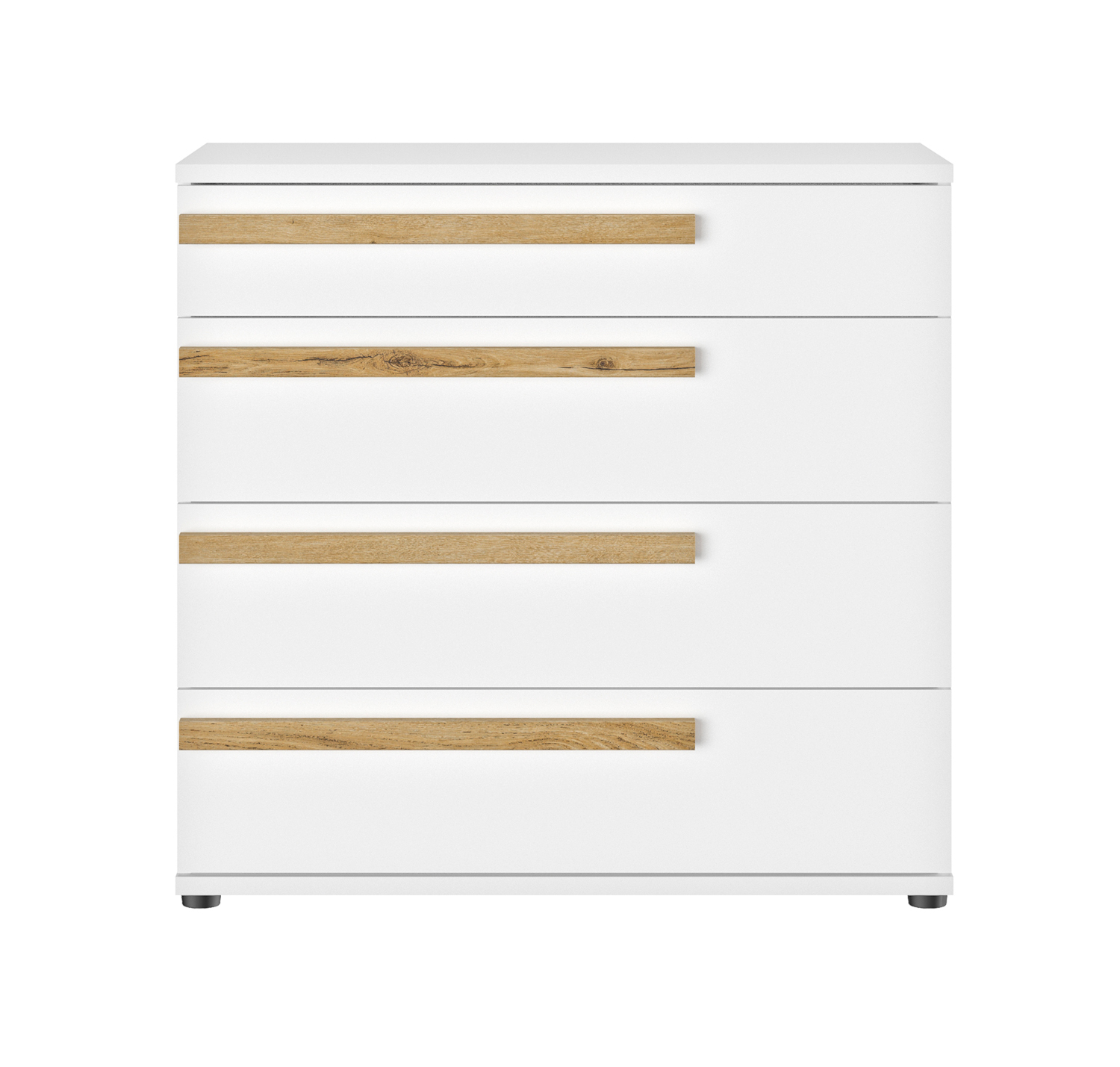 Insi Enzo συρταριέρα με 4 συρτάρια 94x46x90εκ. Helvezia Oak/ Λευκό 0201.GM77 Insi Enzo συρταριέρα με 4 συρτάρια 94x46x90εκ. Helvezia Oak/ Λευκό 0201.GM77
