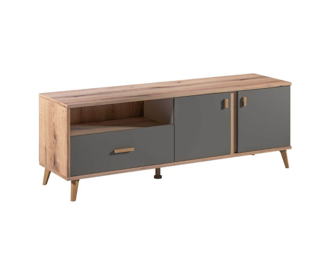 MATIS Έπιπλο TV PORTO artisan/ γκρι 154,2x40x51,6 MATIS180263