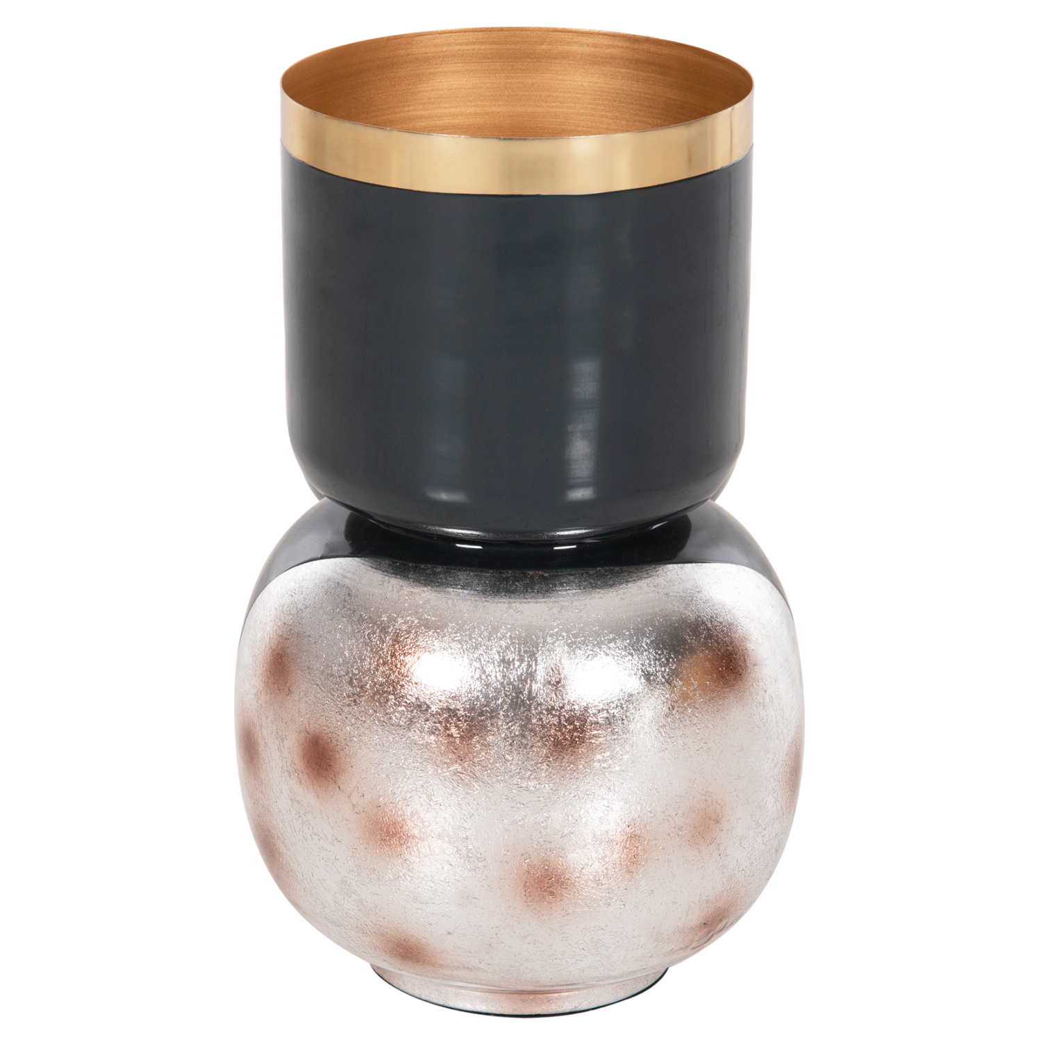 Intrahome ΕΠΙΤΡΑΠΕΖΙΟ ΔΙΑΚΟΣΜΗΤΙΚΟ LILONGWEKUCASABLANCALCASABLANCA_LUMPURERLEY LINGON .05 ΜΕΤΑΛΛΟ ΜΠΛΕ ΑΝΘΡΑΚΙ-ΑΣΗΜΙ Φ21x37,5Υ intraho-1646403