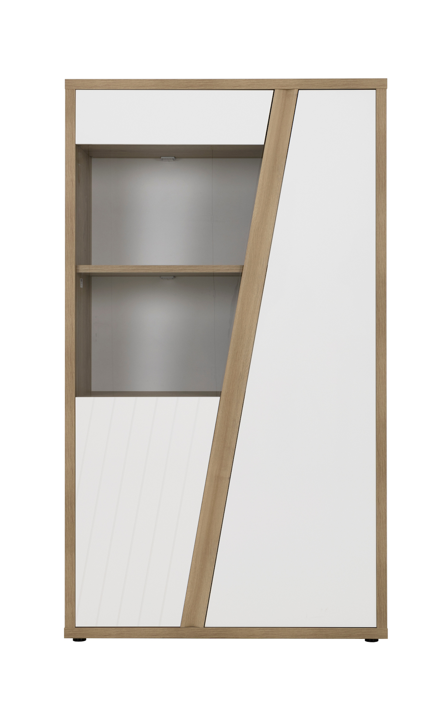 Insi Epura βιτρίνα με 2 πόρτες 109x45x191εκ. Silva Oak / Λευκό 014.GM73 Insi Epura βιτρίνα με 2 πόρτες 109x45x191εκ. Silva Oak / Λευκό 014.GM73