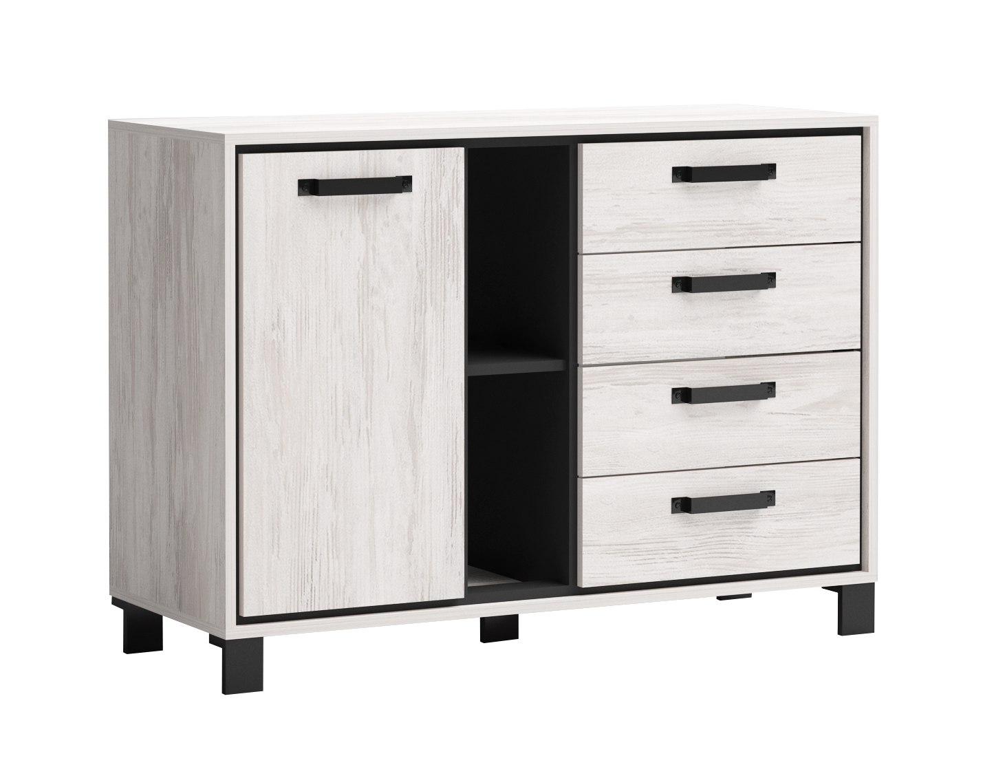 Συρταριέρα Evelin M11 110x43x80 oak blanco/antracite DIOMMI 31-078 DIOMMI-31-078 Συρταριέρα Evelin M11 110x43x80 oak blanco/antracite DIOMMI 31-078 DIOMMI-31-078