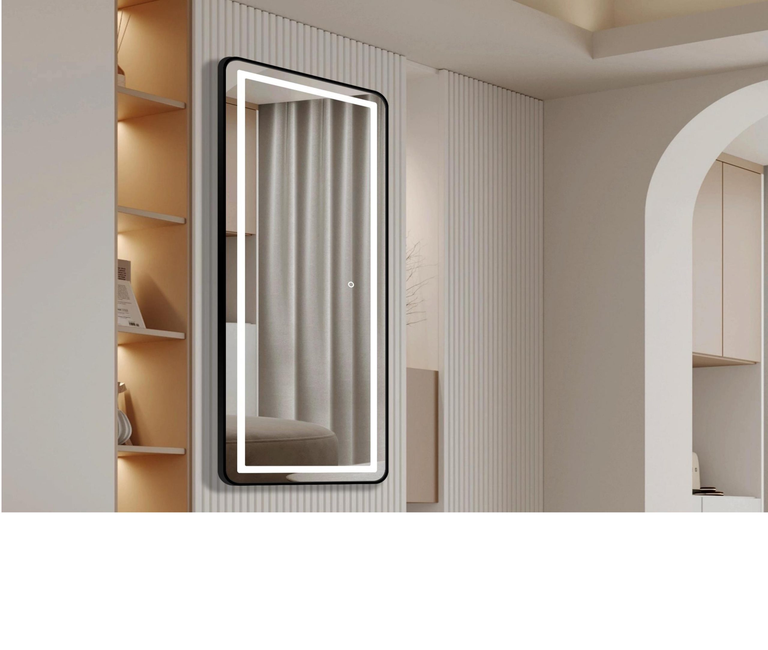 Καθρέφτης LED Τοίχου F-01 Στενόμακρος 60x160cm κωδ. 0762-F-01