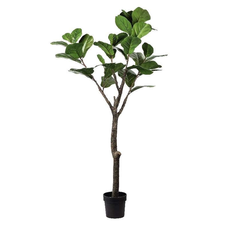 Artekko Faux Τεχνητή Συκιά σε Γλάστρα Πλαστικό Ύφασμα Πράσινο Μαύρο (50x50x150)cm Artekko F4537