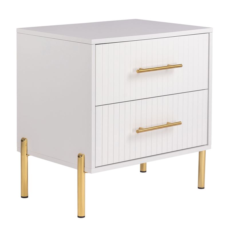 WOODWELL Ε7010,1FINO Κομοδίνο με 2 Συρτάρια, Άσπρο 58x43x58cm Ε7010,1 WOODWELL Ε7010,1FINO Κομοδίνο με 2 Συρτάρια, Άσπρο 58x43x58cm Ε7010,1