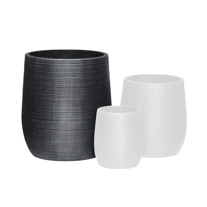 WOODWELL FLOWER POT-16 Φ45x50cm, Cement Απόχρωση Anthracite Φ45x50cm Ε6316,C