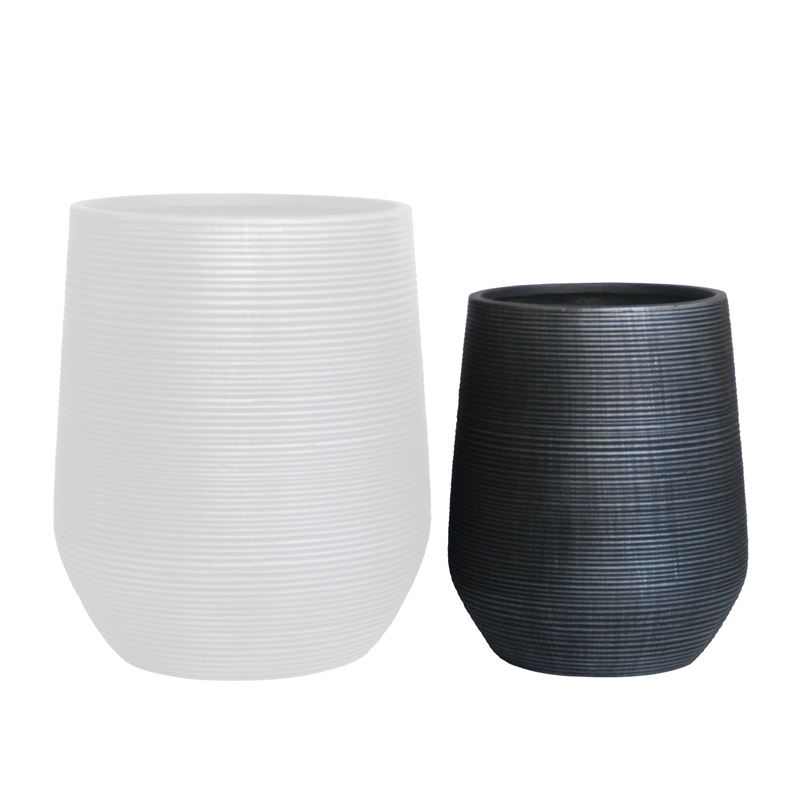 WOODWELL FLOWER POT-17 Φ45x50cm, Cement Απόχρωση Anthracite Φ45x50cm Ε6317,C