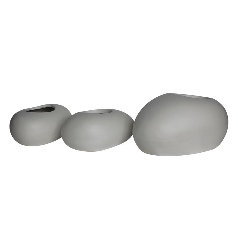 WOODWELL Ε6320,S1FLOWER POT-ROCK Set 3 τεμαχίων, Cement Απόχρωση White 40x30x19- 50x32x19- 56x43x29cm Ε6320,S1 WOODWELL Ε6320,S1FLOWER POT-ROCK Set 3 τεμαχίων, Cement Απόχρωση White 40x30x19- 50x32x19- 56x43x29cm Ε6320,S1
