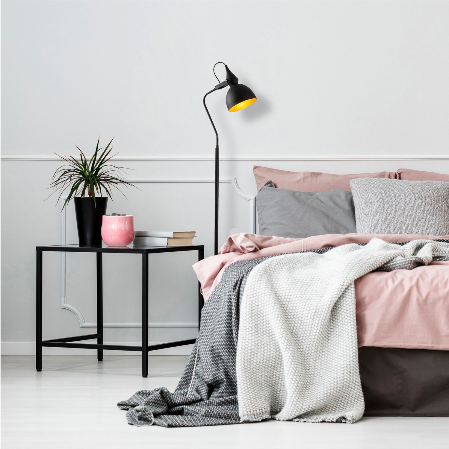 Intrahome ΦΩΤΙΣΤΙΚΟ ΔΑΠΕΔΟΥ ΜΕΤΑΛΛΙΚΟ ΜΑΥΡΟ 35x30x183 εκ. intraho-1645322