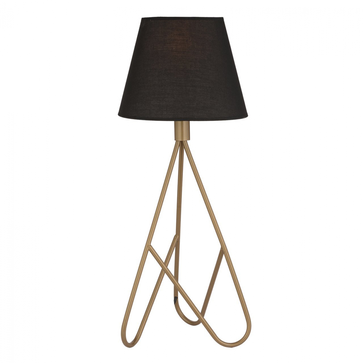 ΦΩΤΙΣΤΙΚΟ ΕΠΙΤΡΑΠΕΖΙΟ ΜΕΤΑΛΛΙΚΟ ΧΡΥΣΟ ΜΕ ΜΑΥΡΟ ΚΑΠΕΛΟ HM7569.02 25x50Υ εκ.