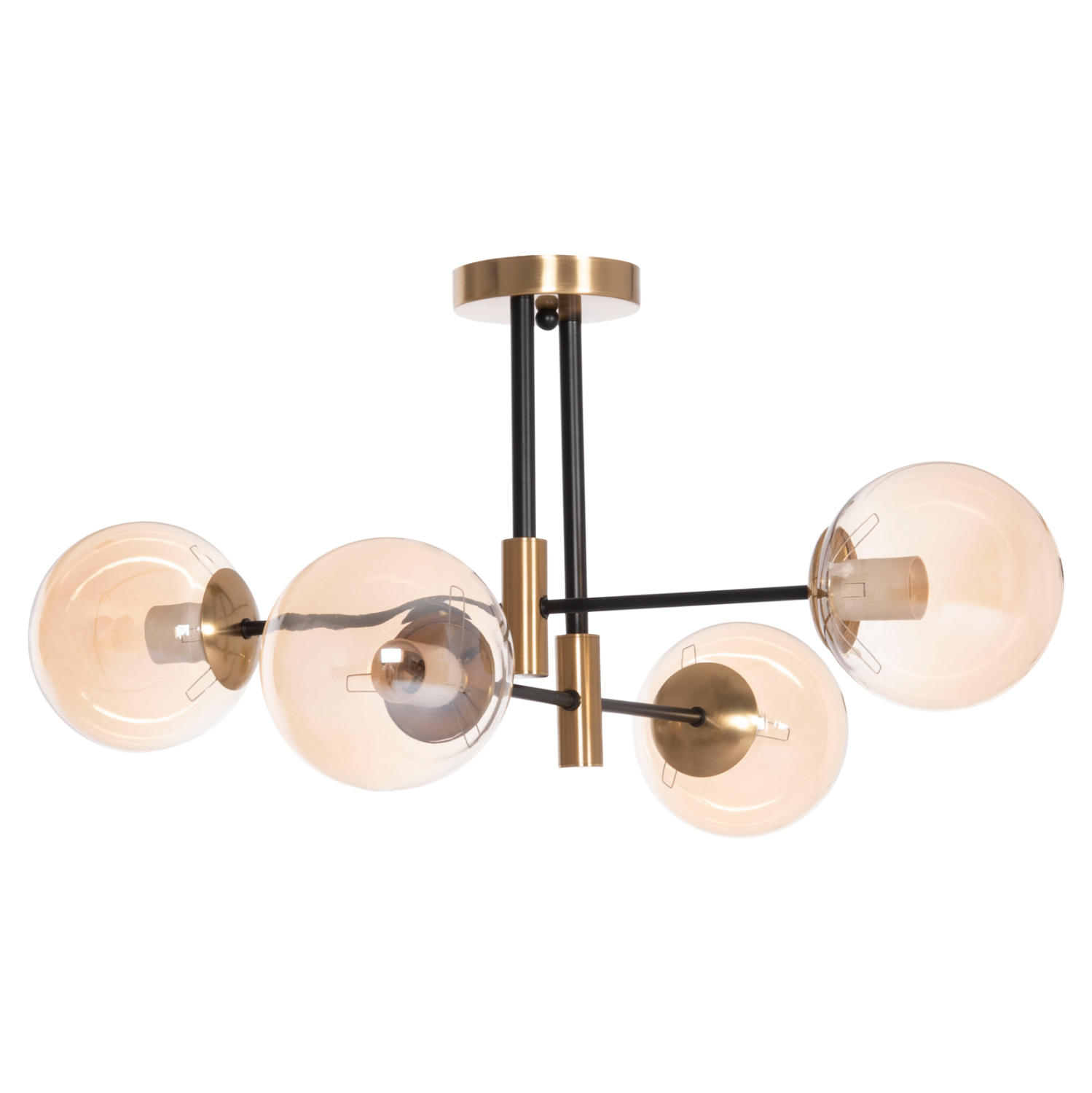 Intrahome ΦΩΤΙΣΤΙΚΟ ΟΡΟΦΗΣ DREMP .11 ΤΕΤΡΑΦΩΤΟ ΜΑΥΡΟ-ΧΡΥΣΟ 68x68x36Υεκ. intraho-1649267