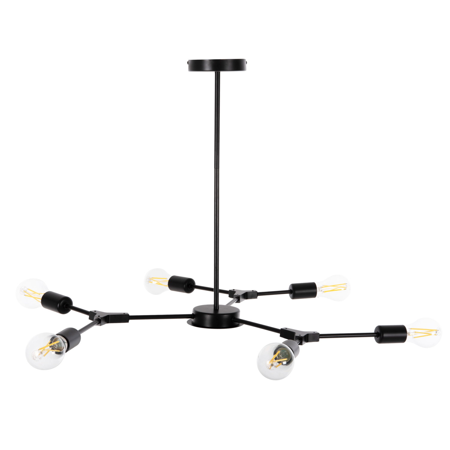 Intrahome ΦΩΤΙΣΤΙΚΟ ΟΡΟΦΗΣ ΚΡΕΜΑΣΤΟ 6-ΦΩΤΟ ΜΑΥΡΟ ΜΕΤΑΛΛΟ 75x75x75Υεκ intraho-1648176