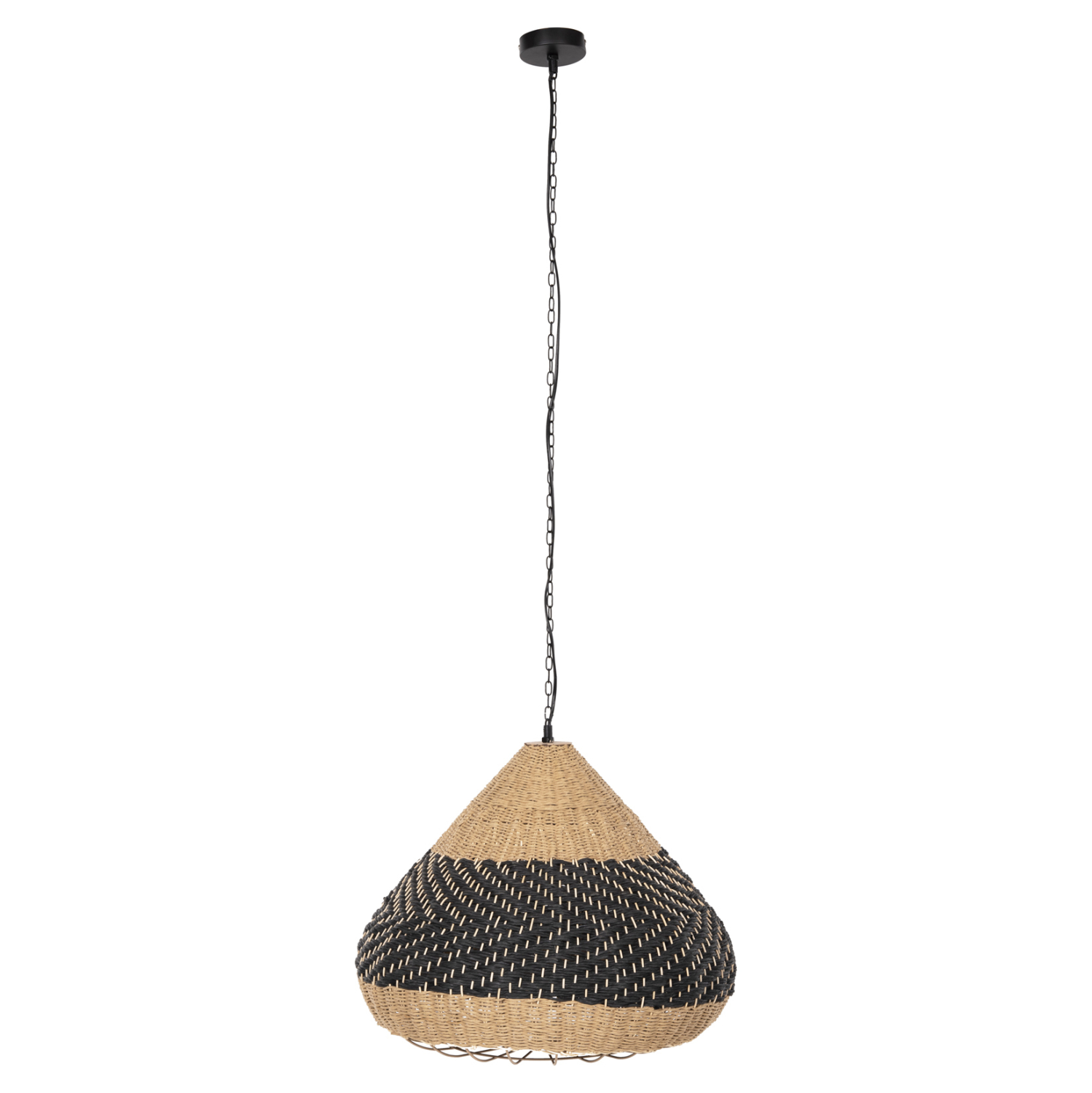 ΦΩΤΙΣΤΙΚΟ ΟΡΟΦΗΣ ΚΡΕΜΑΣΤΟ HM4354 ΦΥΣΙΚΟ RAΤΤΑΝ-PAPER ROPE-ΦΥΣΙΚΟ&ΜΑΥΡΟ Φ54x42-145Υεκ.