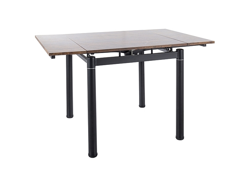 STÓŁ GD082 ORZECH VINTAGE/CZARNY MAT 80(131)x80 DIOMMI-80-3666