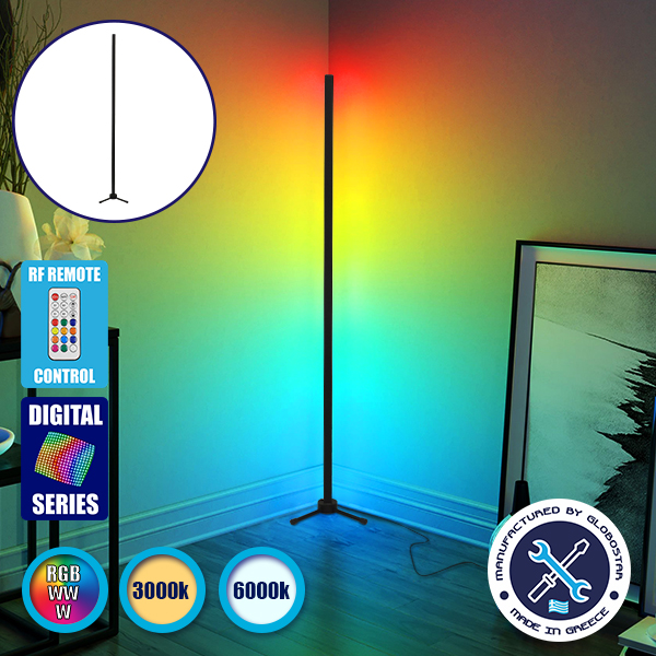 GLOBO-150-11 GloboStar® Μοντέρνο Minimal Επιδαπέδιο Μαύρο Φωτιστικό 150cm LED 24 Watt με Ασύρματο Χειριστήριο 2.4G RF & Dimmer RGBW+WW Πολύχρωμο Digital Magic Dot Pixel GloboStar ALIEN Design GLOBO-150-11 GLOBO-150-11 GloboStar® Μοντέρνο Minimal Επιδαπέδιο Μαύρο Φωτιστικό 150cm LED 24 Watt με Ασύρματο Χειριστήριο 2.4G RF & Dimmer RGBW+WW Πολύχρωμο Digital Magic Dot Pixel GloboStar ALIEN Design GLOBO-150-11