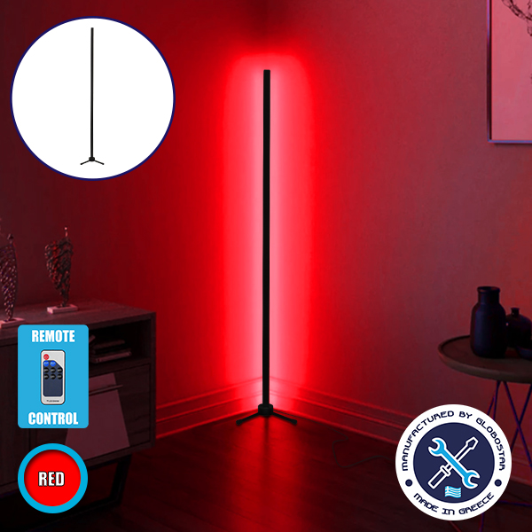 GLOBO-150-4 GloboStar® Μοντέρνο Minimal Επιδαπέδιο Μαύρο Φωτιστικό 150cm LED 24 Watt με Ασύρματο Χειριστήριο RF & Dimmer Κόκκινο GloboStar ALIEN Design GLOBO-150-4 GLOBO-150-4 GloboStar® Μοντέρνο Minimal Επιδαπέδιο Μαύρο Φωτιστικό 150cm LED 24 Watt με Ασύρματο Χειριστήριο RF & Dimmer Κόκκινο GloboStar ALIEN Design GLOBO-150-4