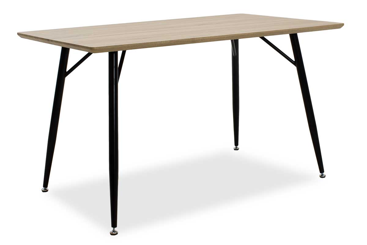 Τραπέζι Remi Megapap από Mdf σε sonoma – μαύρα μεταλλικά πόδια 130x80x76εκ. GP001-0028 Τραπέζι Remi Megapap από Mdf σε sonoma – μαύρα μεταλλικά πόδια 130x80x76εκ. GP001-0028