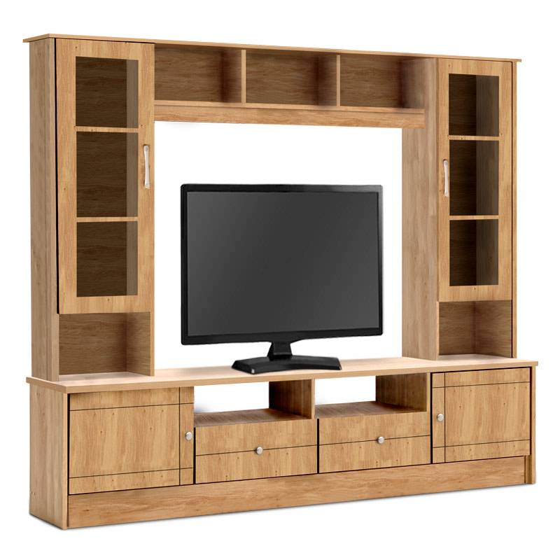 Σύνθετο σαλονιού Baxter Megapap σε χρώμα sonoma 200×39,5×169,5εκ. GP006-0037 Σύνθετο σαλονιού Baxter Megapap σε χρώμα sonoma 200×39,5×169,5εκ. GP006-0037
