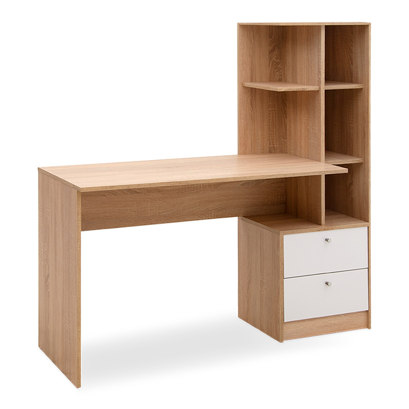 Γραφείο εργασίας Megapap σε χρώμα sonoma – λευκό 136x55x76-138εκ. GP007-0066 Γραφείο εργασίας Megapap σε χρώμα sonoma – λευκό 136x55x76-138εκ. GP007-0066