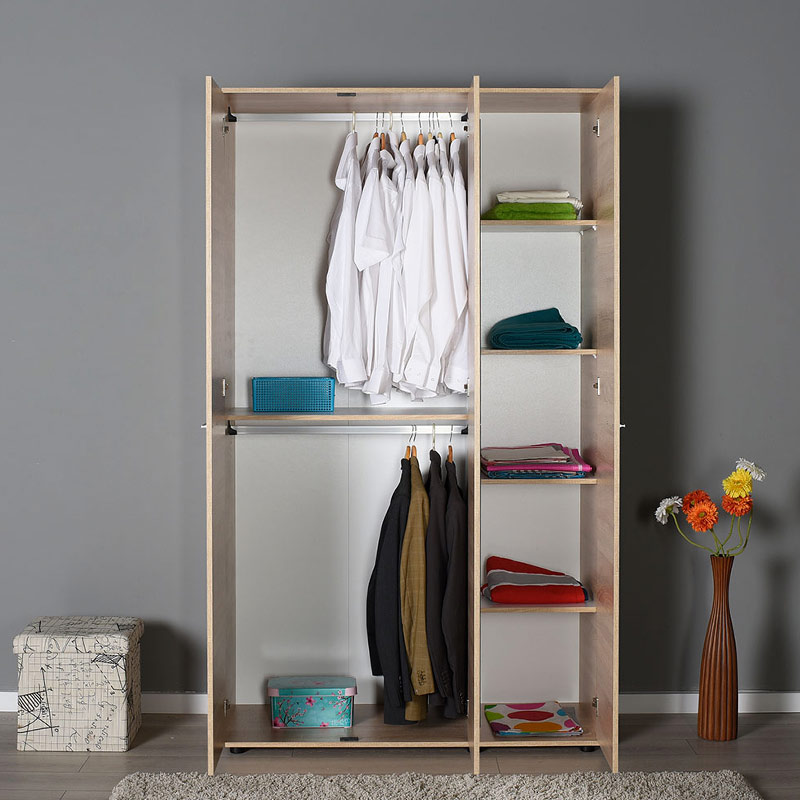 Ντουλάπα ρούχων Trendline Megapap τρίφυλλη σε χρώμα sonoma 120x52x212εκ. GP009-0022 Ντουλάπα ρούχων Trendline Megapap τρίφυλλη σε χρώμα sonoma 120x52x212εκ. GP009-0022