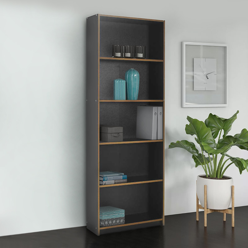 Βιβλιοθήκη Max Megapap χρώμα ανθρακί 64x26x182εκ. Βιβλιοθήκη Max Megapap χρώμα ανθρακί 64x26x182εκ.