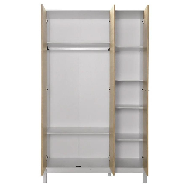 Ντουλάπα ρούχων London Megapap τρίφυλλη χρώμα oak – λευκό 120x52x202εκ. Ντουλάπα ρούχων London Megapap τρίφυλλη χρώμα oak – λευκό 120x52x202εκ.