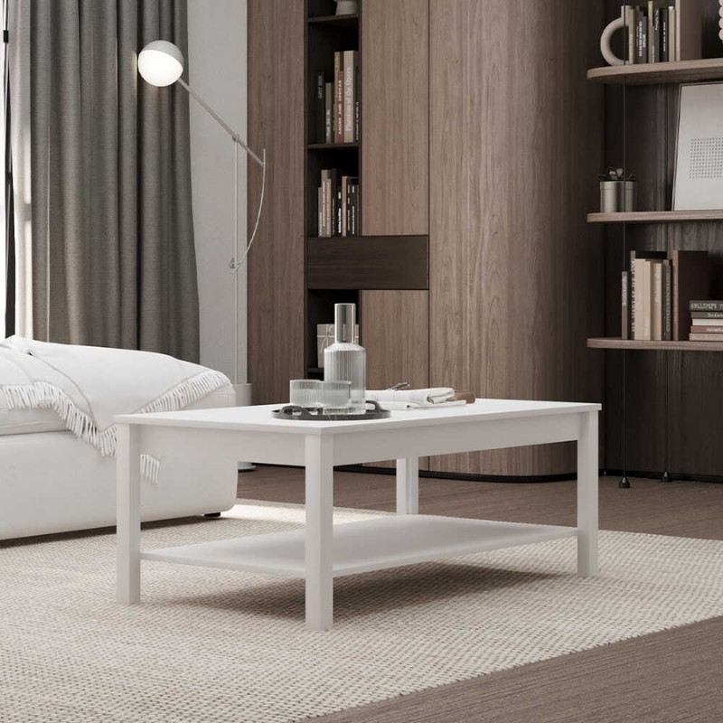 Τραπεζάκι σαλονιού Rustic Megapap χρώμα λευκό 103x60x40εκ. Τραπεζάκι σαλονιού Rustic Megapap χρώμα λευκό 103x60x40εκ.