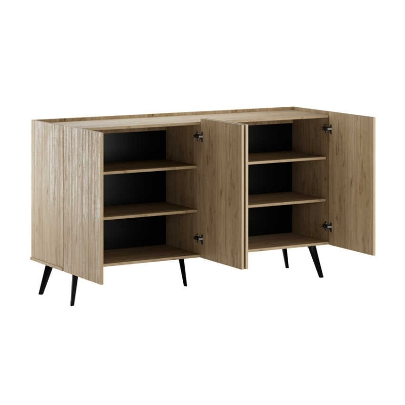 Μπουφές Luna Megapap χρώμα florida oak 180x43x100εκ. Μπουφές Luna Megapap χρώμα florida oak 180x43x100εκ.