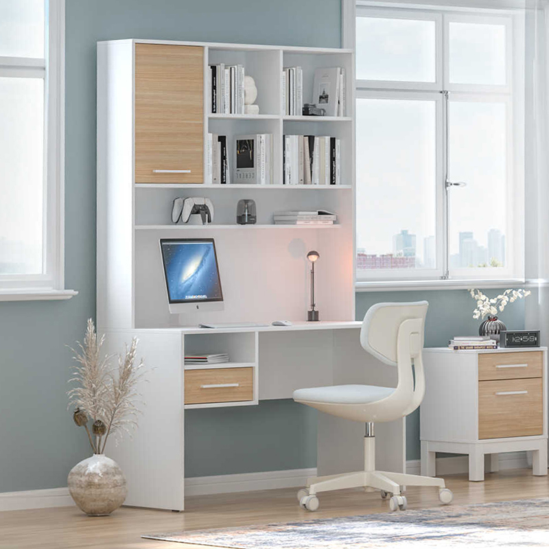 Γραφείο εργασίας London Megapap χρώμα λευκό – oak 120x60x196εκ. Γραφείο εργασίας London Megapap χρώμα λευκό – oak 120x60x196εκ.