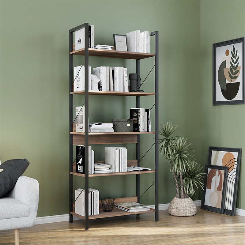 Βιβλιοθήκη Connect Megapap χρώμα καρυδί 73x35x172εκ. Βιβλιοθήκη Connect Megapap χρώμα καρυδί 73x35x172εκ.
