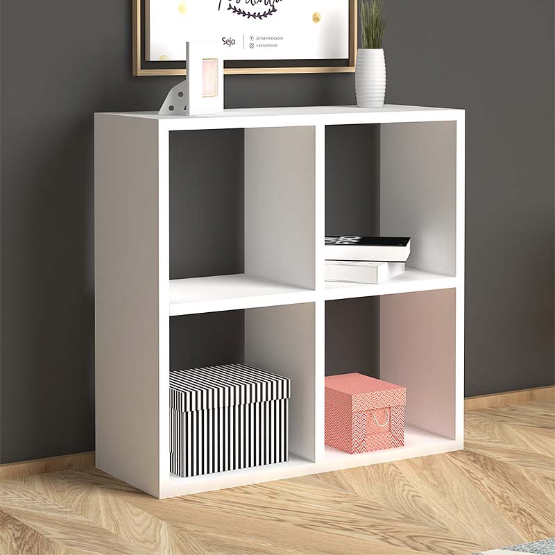 Βιβλιοθήκη Cube Megapap από μελαμίνη χρώμα λευκό 60x23x60εκ. Βιβλιοθήκη Cube Megapap από μελαμίνη χρώμα λευκό 60x23x60εκ.
