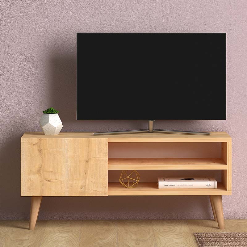 Έπιπλο τηλεόρασης Porto Megapap από μελαμίνη χρώμα oak 90x32x42εκ. Έπιπλο τηλεόρασης Porto Megapap από μελαμίνη χρώμα oak 90x32x42εκ.