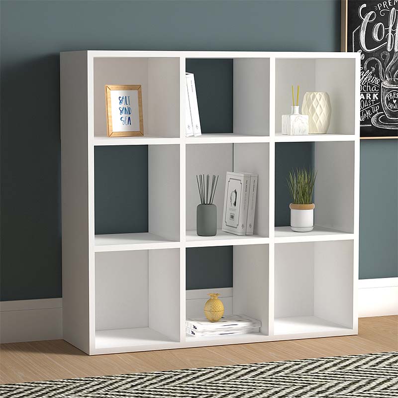 Βιβλιοθήκη Cube Megapap από μελαμίνη χρώμα λευκό 90x30x90εκ. Βιβλιοθήκη Cube Megapap από μελαμίνη χρώμα λευκό 90x30x90εκ.