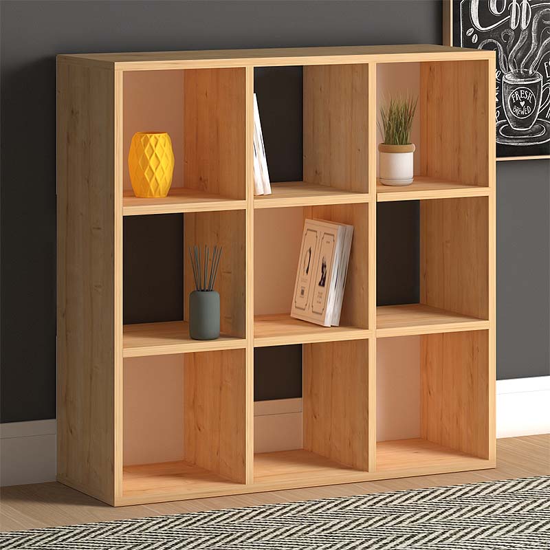 Βιβλιοθήκη Cube Megapap από μελαμίνη χρώμα oak 90x30x90εκ. Βιβλιοθήκη Cube Megapap από μελαμίνη χρώμα oak 90x30x90εκ.