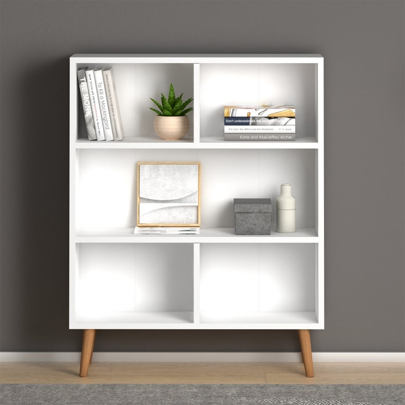 Βιβλιοθήκη μελαμίνης Cube Megapap χρώμα λευκό 80x24x100εκ. Βιβλιοθήκη μελαμίνης Cube Megapap χρώμα λευκό 80x24x100εκ.