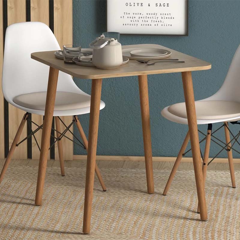 Τραπέζι Kare Megapap από μελαμίνη χρώμα oak 70x70x72εκ. Τραπέζι Kare Megapap από μελαμίνη χρώμα oak 70x70x72εκ.
