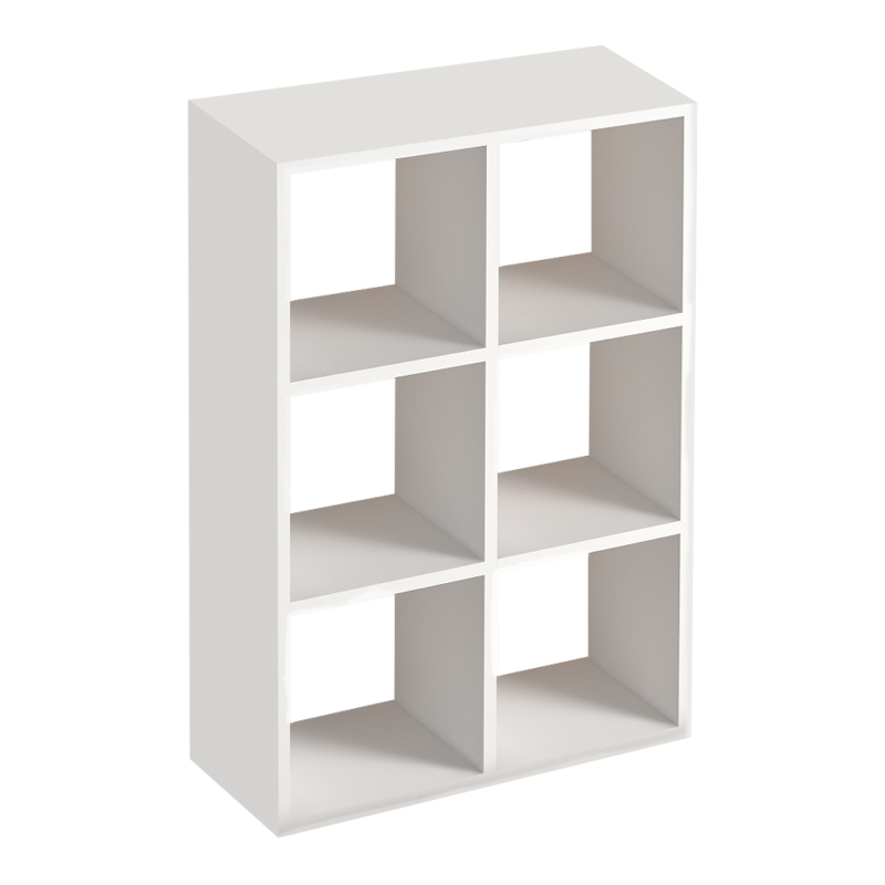 Βιβλιοθήκη Cube Megapap από μελαμίνη χρώμα λευκό 73,5x34x109εκ. Βιβλιοθήκη Cube Megapap από μελαμίνη χρώμα λευκό 73,5x34x109εκ.