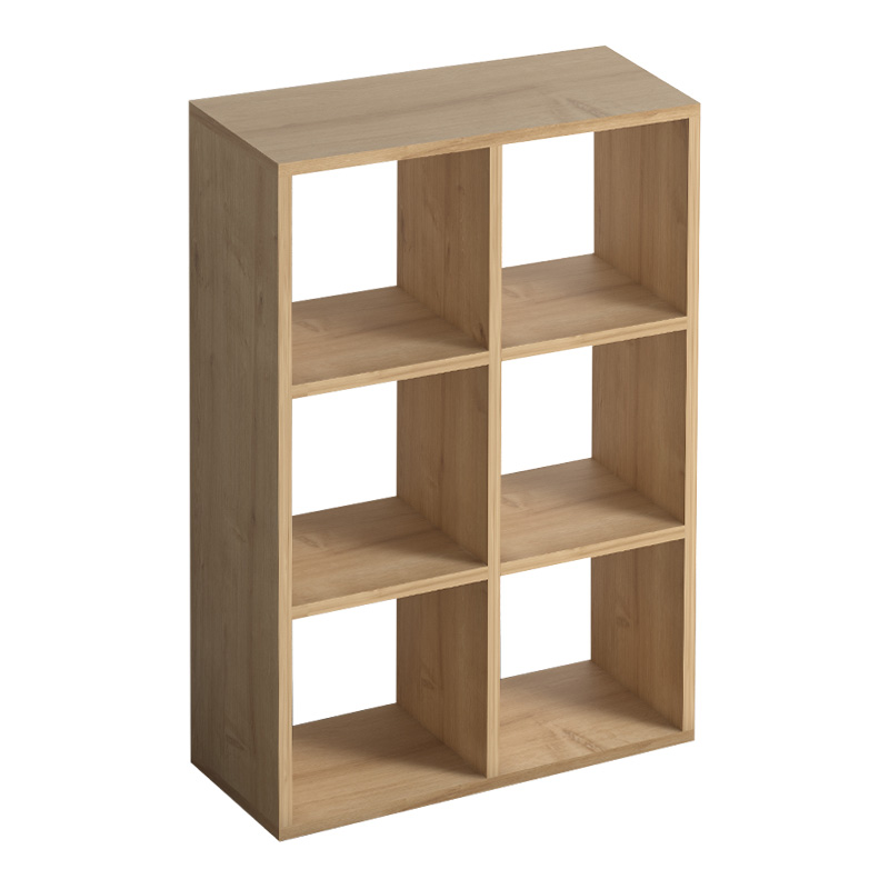 Βιβλιοθήκη Cube Megapap από μελαμίνη χρώμα oak 73,5x34x109εκ. Βιβλιοθήκη Cube Megapap από μελαμίνη χρώμα oak 73,5x34x109εκ.