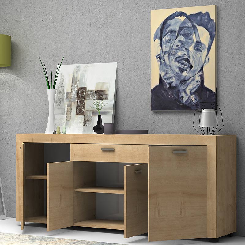 Μπουφές μελαμίνης Joseph Megapap χρώμα sonoma 177x40x76εκ. Μπουφές μελαμίνης Joseph Megapap χρώμα sonoma 177x40x76εκ.