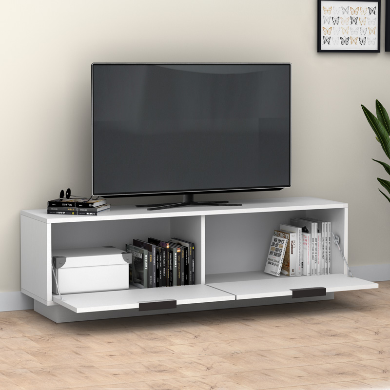 Έπιπλο τηλεόρασης Lisa Megapap χρώμα λευκό 140x35x43cm. Έπιπλο τηλεόρασης Lisa Megapap χρώμα λευκό 140x35x43cm.