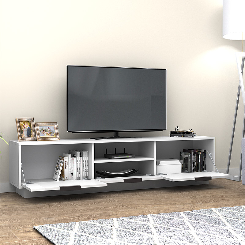 Έπιπλο τηλεόρασης Mensa Megapap χρώμα λευκό 180x35x43cm. Έπιπλο τηλεόρασης Mensa Megapap χρώμα λευκό 180x35x43cm.
