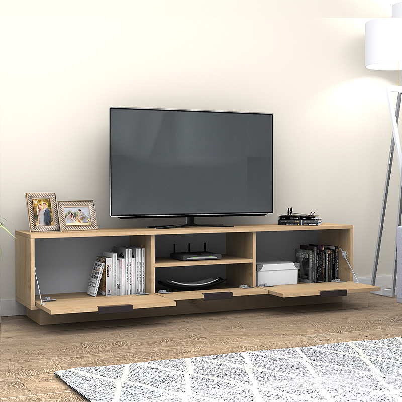 Έπιπλο τηλεόρασης Mensa Megapap χρώμα φυσικό οξιάς 180x35x43cm. Έπιπλο τηλεόρασης Mensa Megapap χρώμα φυσικό οξιάς 180x35x43cm.