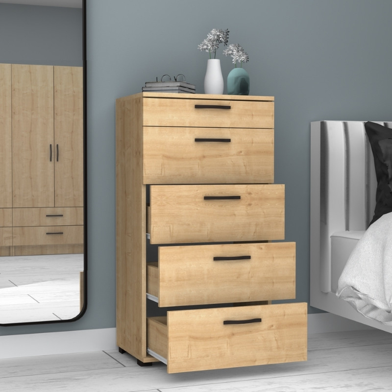 Συρταριέρα Helia Megapap χρώμα φυσικό οξιάς 60x44x108εκ. Συρταριέρα Helia Megapap χρώμα φυσικό οξιάς 60x44x108εκ.